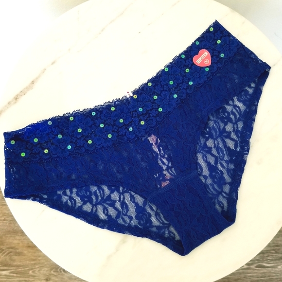 Victoria's Secret PINK Vintage Low Rise Sequin Bling Hipster Cheeky Panty NWT - Picture 9 of 15